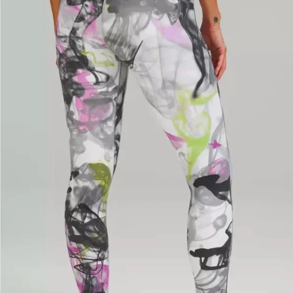 Lululemon align 25” size 2 Women's Multicolor Abstract Print Leggings - Picture 2 of 9